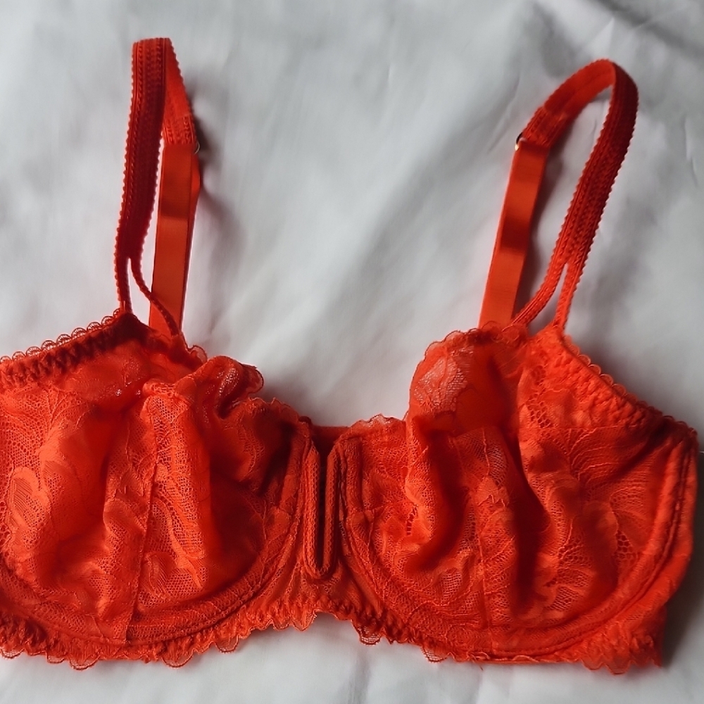 Auden Vibrant Orange Lace Bra
